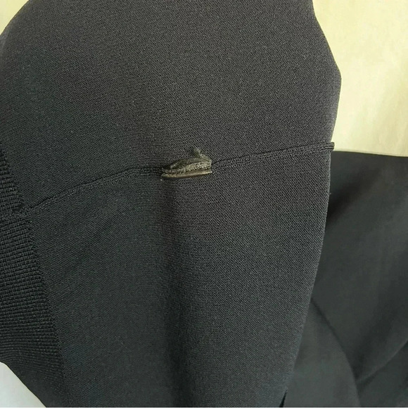 Topman Colorblock Polo Sweater Size Small 1/4 Zip Black Ivory Short Sleeve Knit - Picture 7 of 8